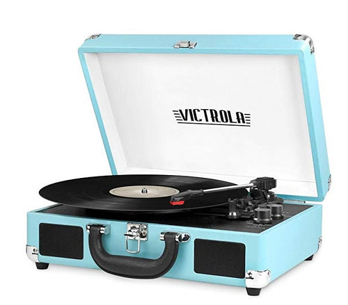 Innovative Technology VSC-550BT-TQ Victrola Vintage 3-Speed Bluetooth Suitcase Turntable with Speakers