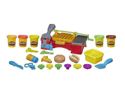 Play-Doh Kitchen Creations Cookout Creations Play Food Barbecue Toy with 5 Non-Toxic Colors, 2 Oz Cans, Brown